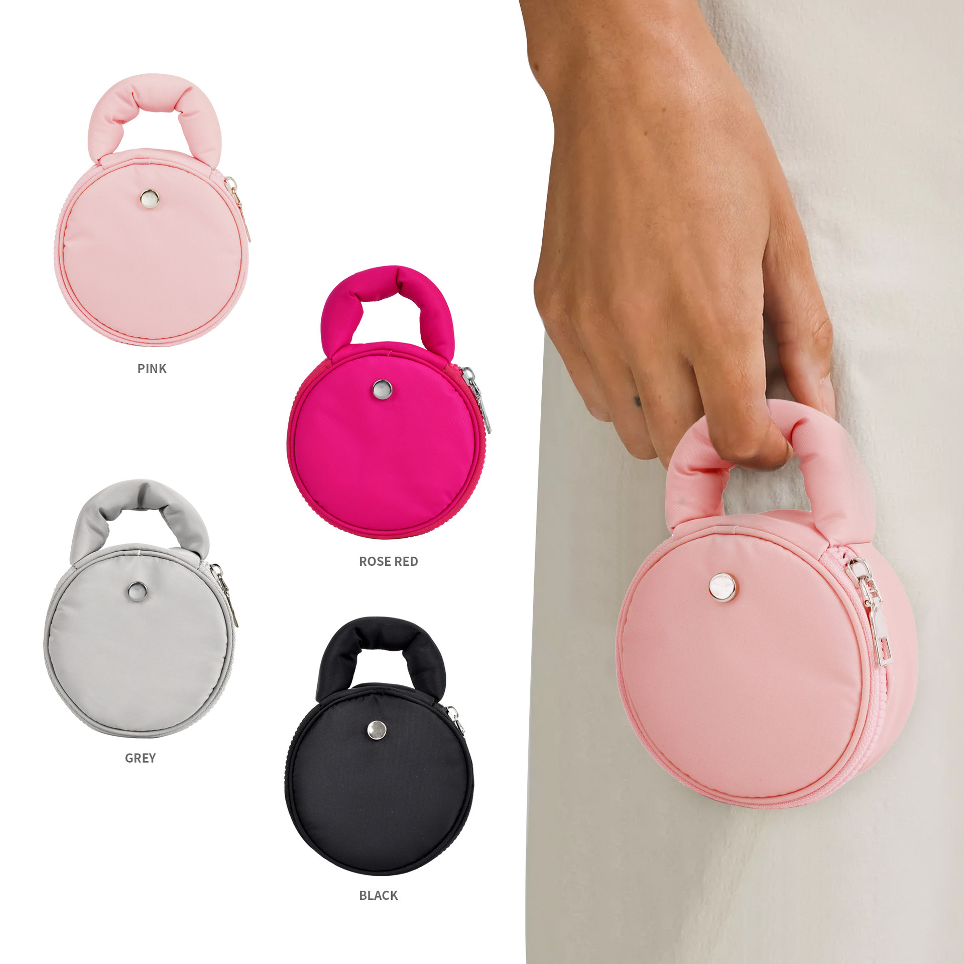 2025S Designer Japanese simple small round bag women fashion niche round cake bag all-match mini mobile phone bag new shoulder bag messenger bag