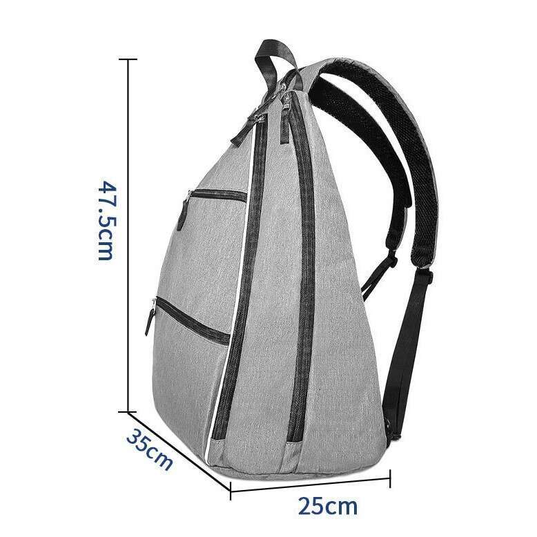 Racket Ball Triangle Backpack Tennis Badminton Single Shoulder Pick Sports Bag