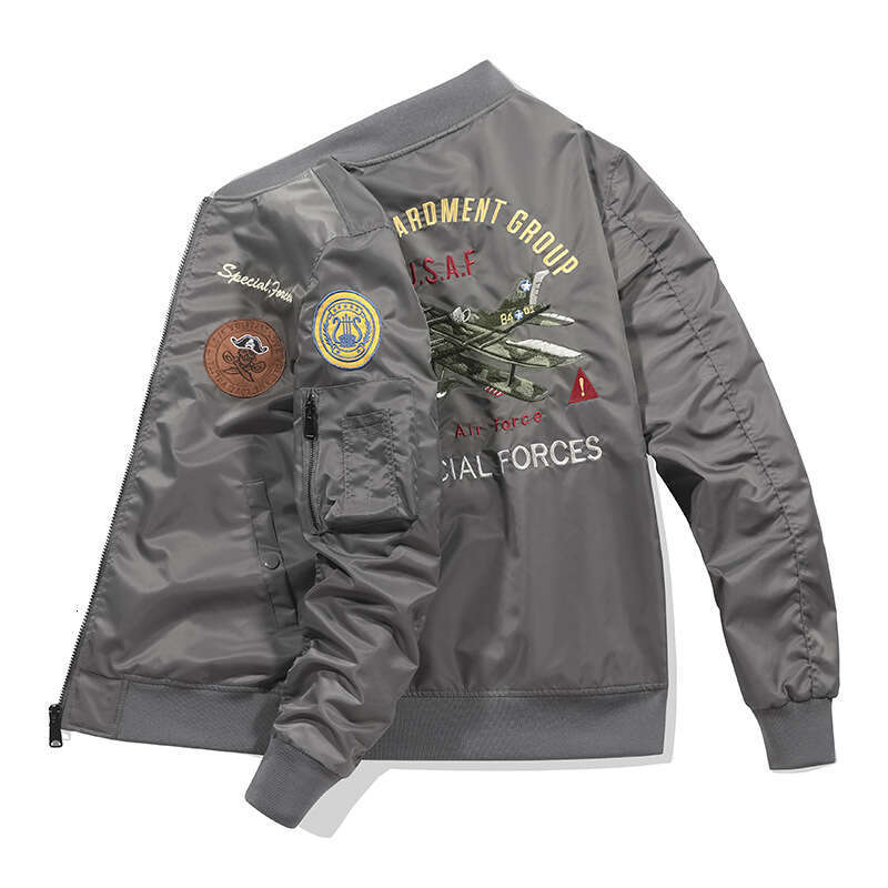 Men's Wear Casual Jacket New Autumn/Winter Air Force Ma1 Pilot Jacket Men's Embroidered Baseball Jersey Spring/Autumn Large Coat