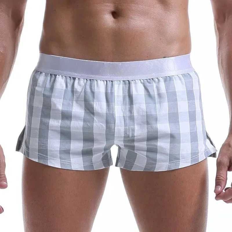 Mens cotton boxing shorts loose multi-color mens flat bottom underwear comfortable arrow pants W241223