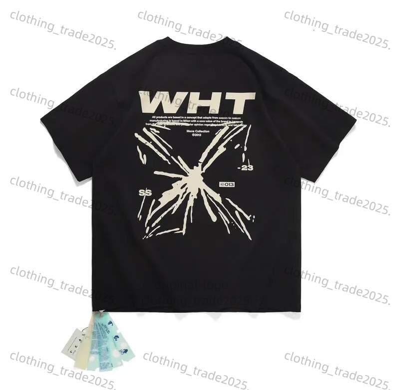 Luxury Tshirt Men's Designer T Shirts Summer Fashion Casual High Quality Off Fashion Cotton Short Sleeves Graffiti Inkjet Print Casual Tops Back Printing 757