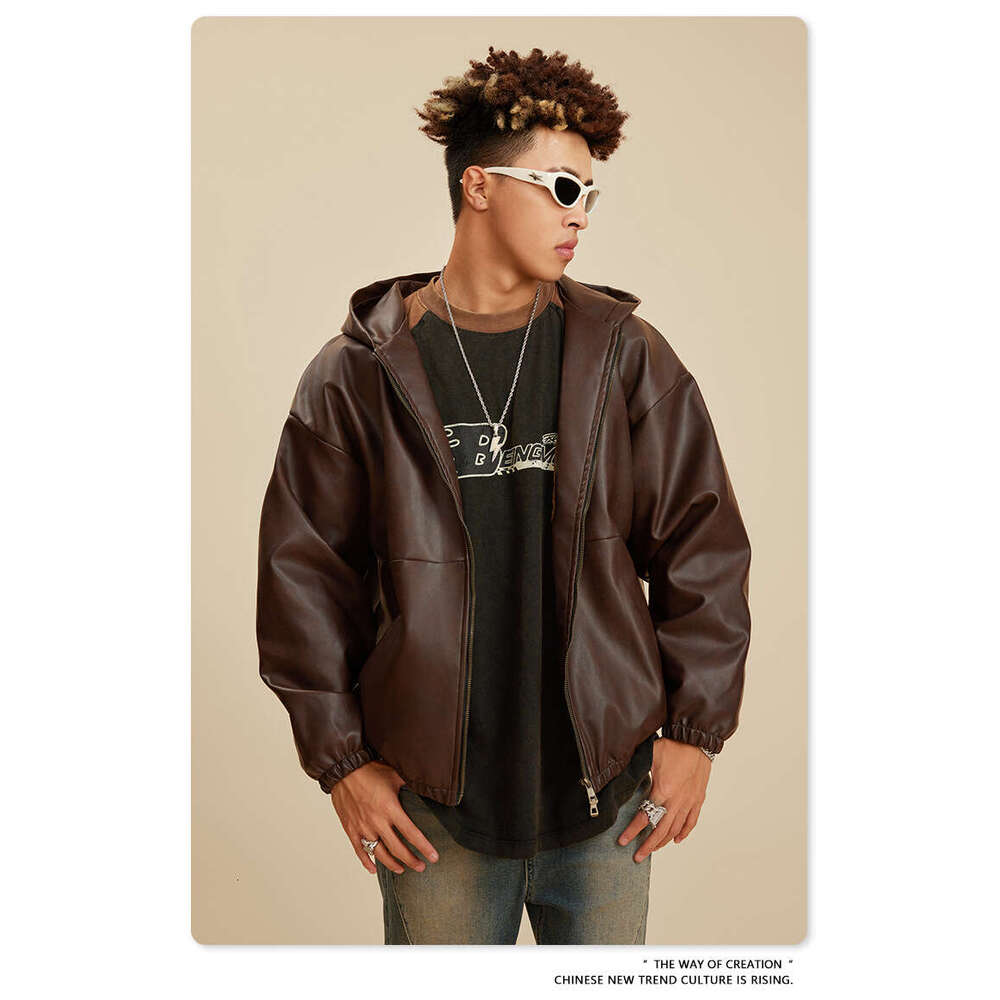 Men's Wear Autumn/Winter American Leather Loose Trendy Brand Barn Style Wearing Jacket for Men