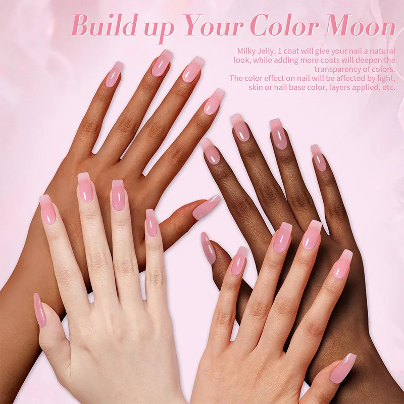 250g light pink jelly gel nail polish nude ivory peach transparent color UV LED soap nail salon varnish 241220