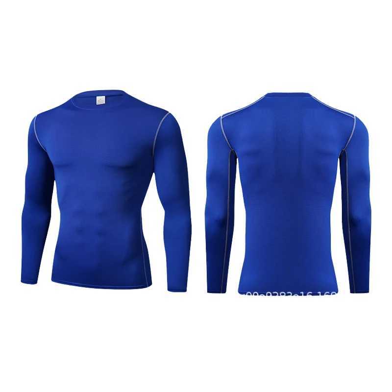 New Arrival Mens long sLeeved compression T-shirt gym basketball top quick drying running shirt mens casual T-shirt mens clothing Z241223