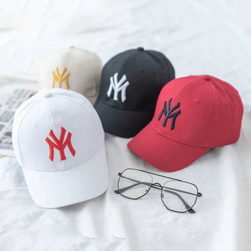 Caps Hats Spring and summer childrens embroidered outdoor casual sun baseball cap boys and girls cotton breathable solid color adjustable cap H241223