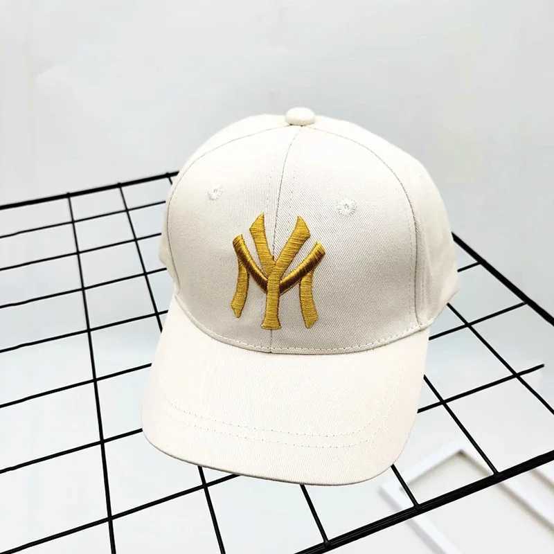 Caps Hats Spring and summer childrens embroidered outdoor casual sun baseball cap boys and girls cotton breathable solid color adjustable cap H241223
