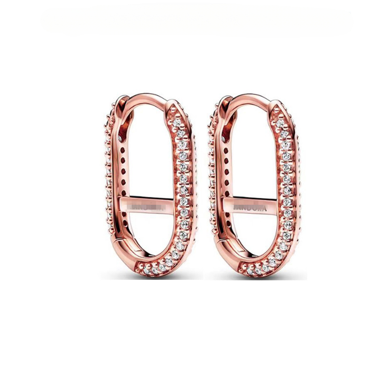 Silver Earnail New Me Earrings Concealed Chain Link Earrings Gold Rose Gold Suitable For Christmas Women's Jewelry Gifts For Mom Free Shipping