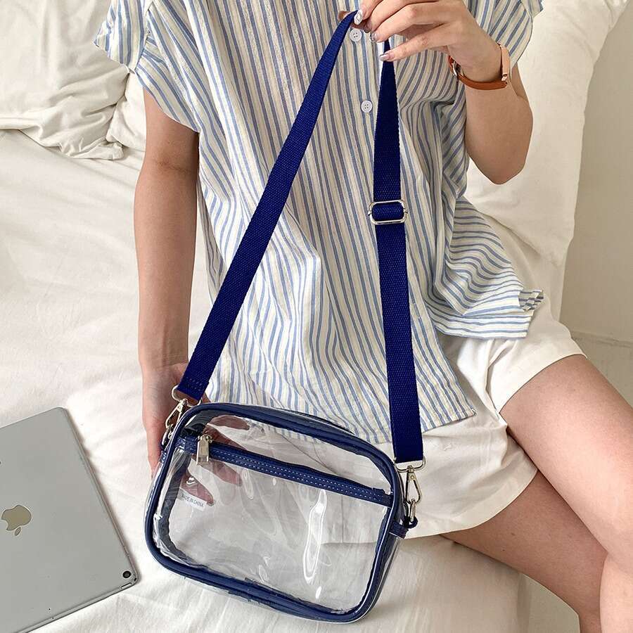 Summer minimalist trend PVC jelly versatile niche women's high-end casual crossbody transparent bag