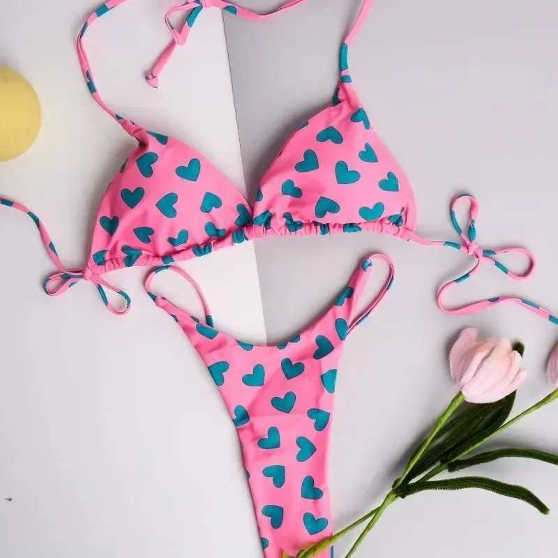 QINJOYER Swimwear Women Leopard Print Bikini Biquini Brazilian Swimwear 2 Piece Set Women Bikini String Swimming Suit Beach WearXJ241223