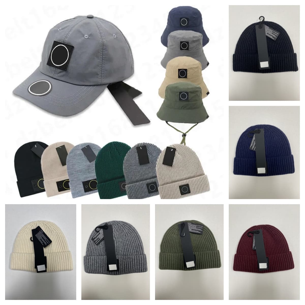 fashion beanie hat wool hats classic embroidery Island patch luxury brand knitted hat autumn and winter thick warm hat unisex outdoor cold-proof pompom