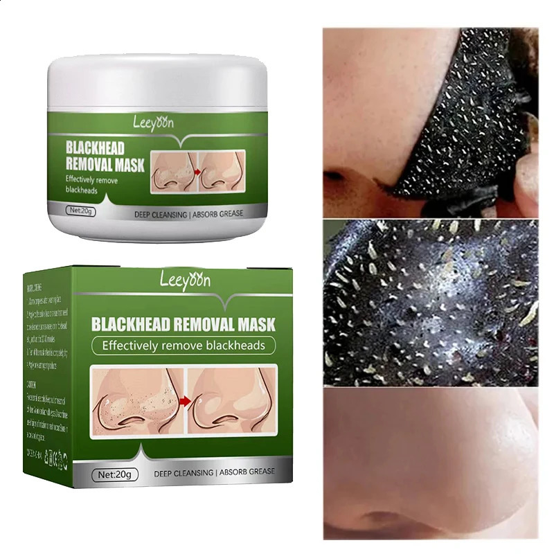 Black Head Removal Nose Cleansing Skin Shrink PoresAcne Care Facial Blackhead r Mask Black Peel off Mask 241223