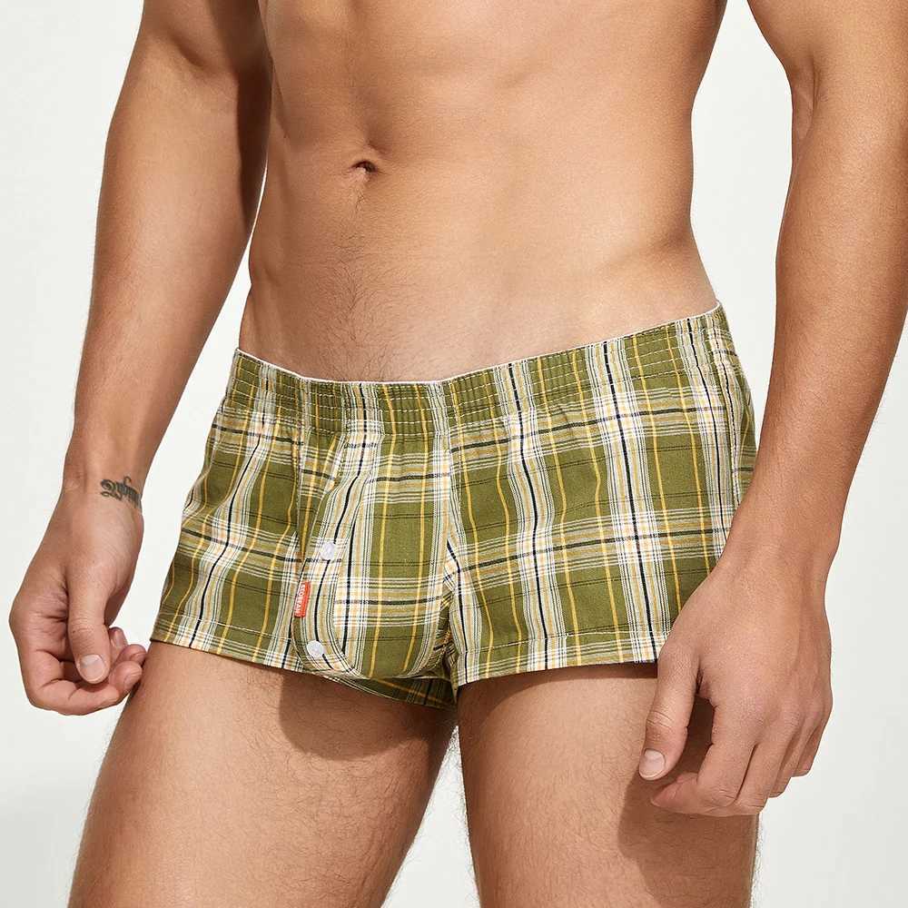 SEOBEAN Mens Cotton Casual Shorts for Home Comfort Tranx Underwear 100% Cotton Casual Shorts W241223