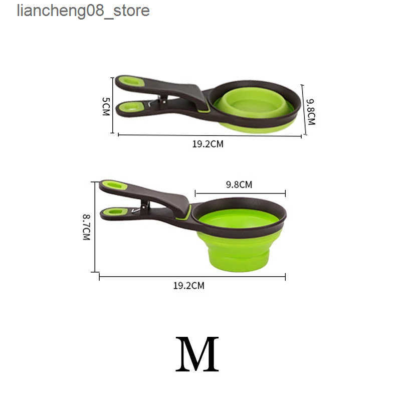 Dog Bowls Dishes Convenient Pet Feeding Spoon Food Shovel Scoop Multifunctional Dog Cat Silicone Container Bowl mascotas Feeder for Animals Dogs L2409