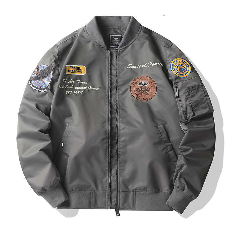 Men's Wear Casual Jacket New Autumn/Winter Air Force Ma1 Pilot Jacket Men's Embroidered Baseball Jersey Spring/Autumn Large Coat
