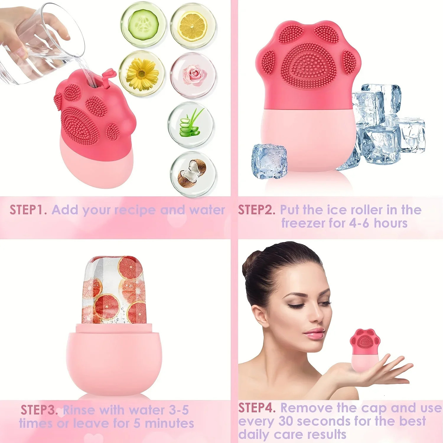 ice roller for skin care reduces eye puffiness and massage womens silicone beauty tool 241213