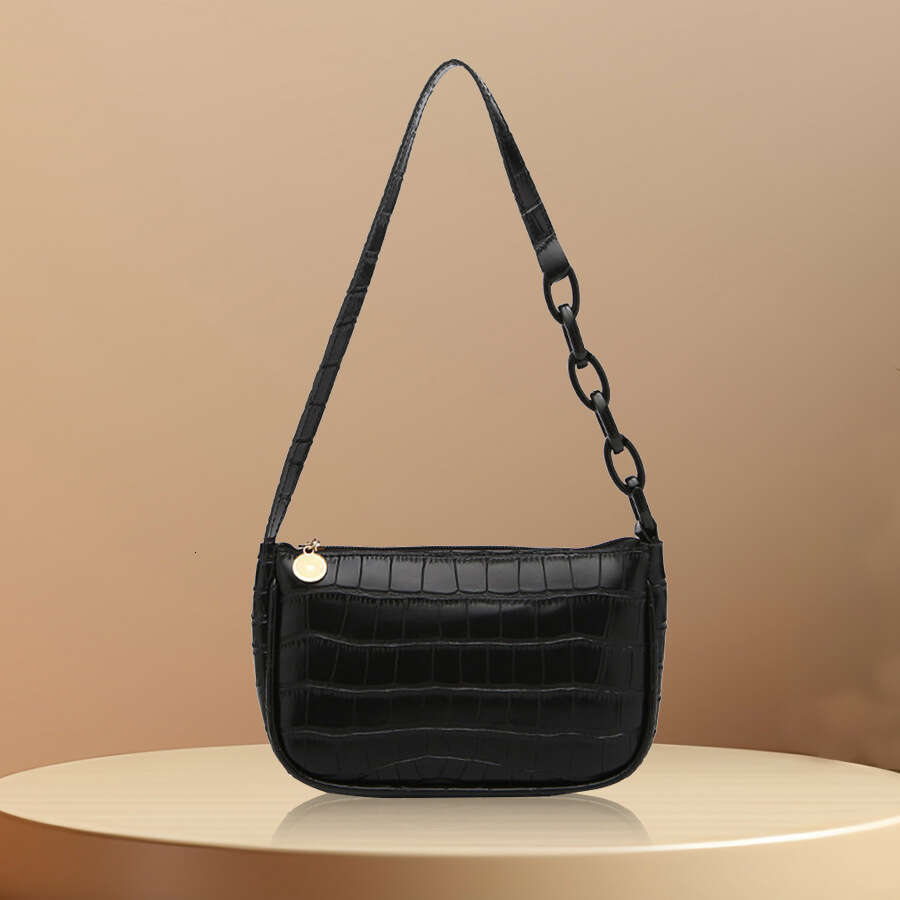 Hobo Ladies Handbags Crocodile Pattern Underarm Shoulder Bag