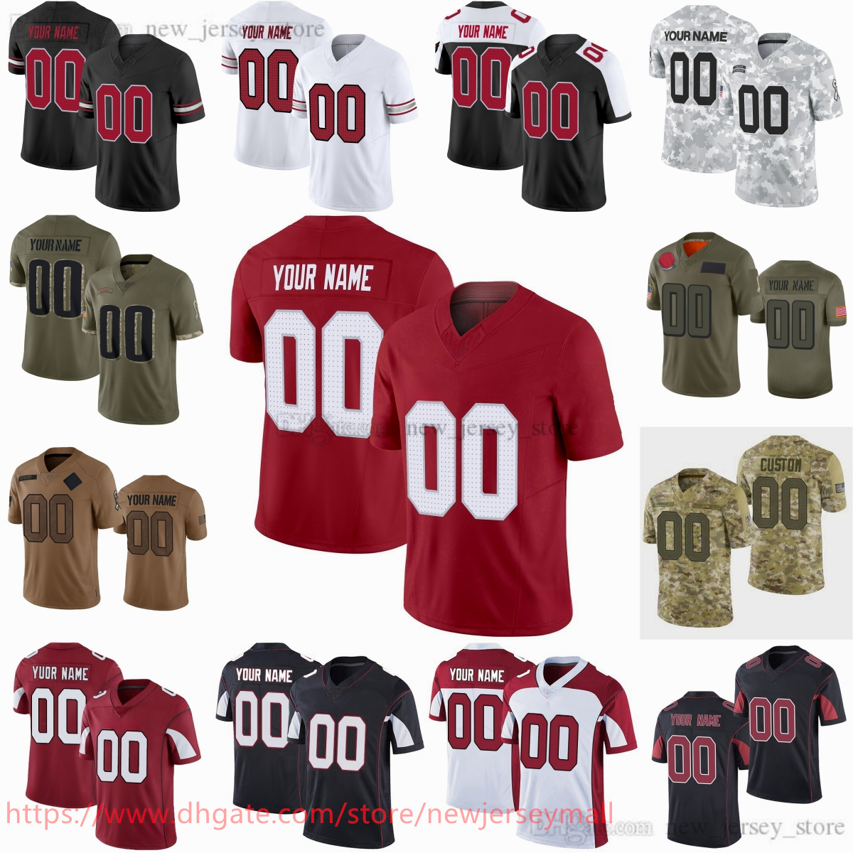 Custom S-6XL Football 18 Marvin Harrison Jr. Jersey Stitch 6 James Conner Kyler Murray Budda Baker Trey McBride DeAndre Hopkins Watt Wilson Tillman Fitzgerald Mathieu