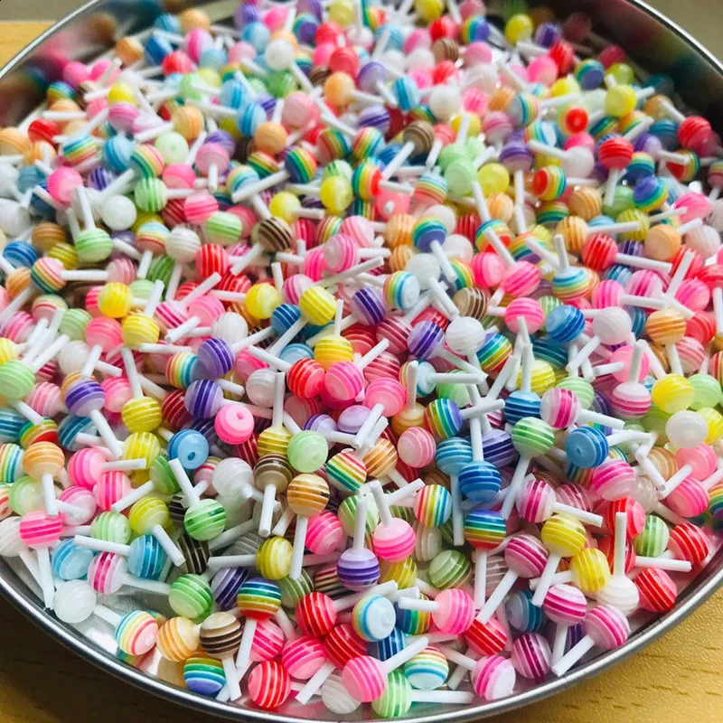 50pcs Miniature Lollipop 1 12 kawaii charm for Nails Crafts Jewelry Cute 3D Studs Charms Jewelry 3D Lollipop Charms 241223