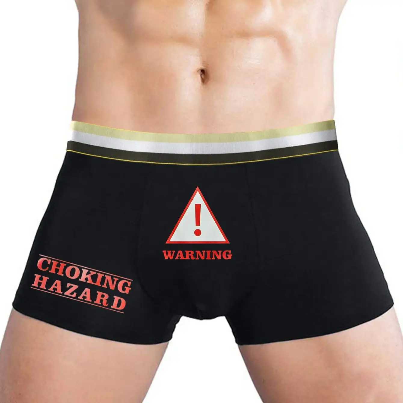 Mens sexy underwear and Rub Me hot stuff printed underwear breathable boxer shorts W241223