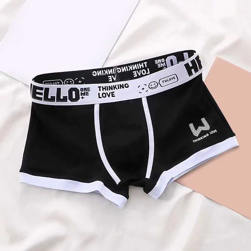 Explosion pair mens underwear cotton letter boxer shorts mens casual boxing shorts fashion sports pants W241223