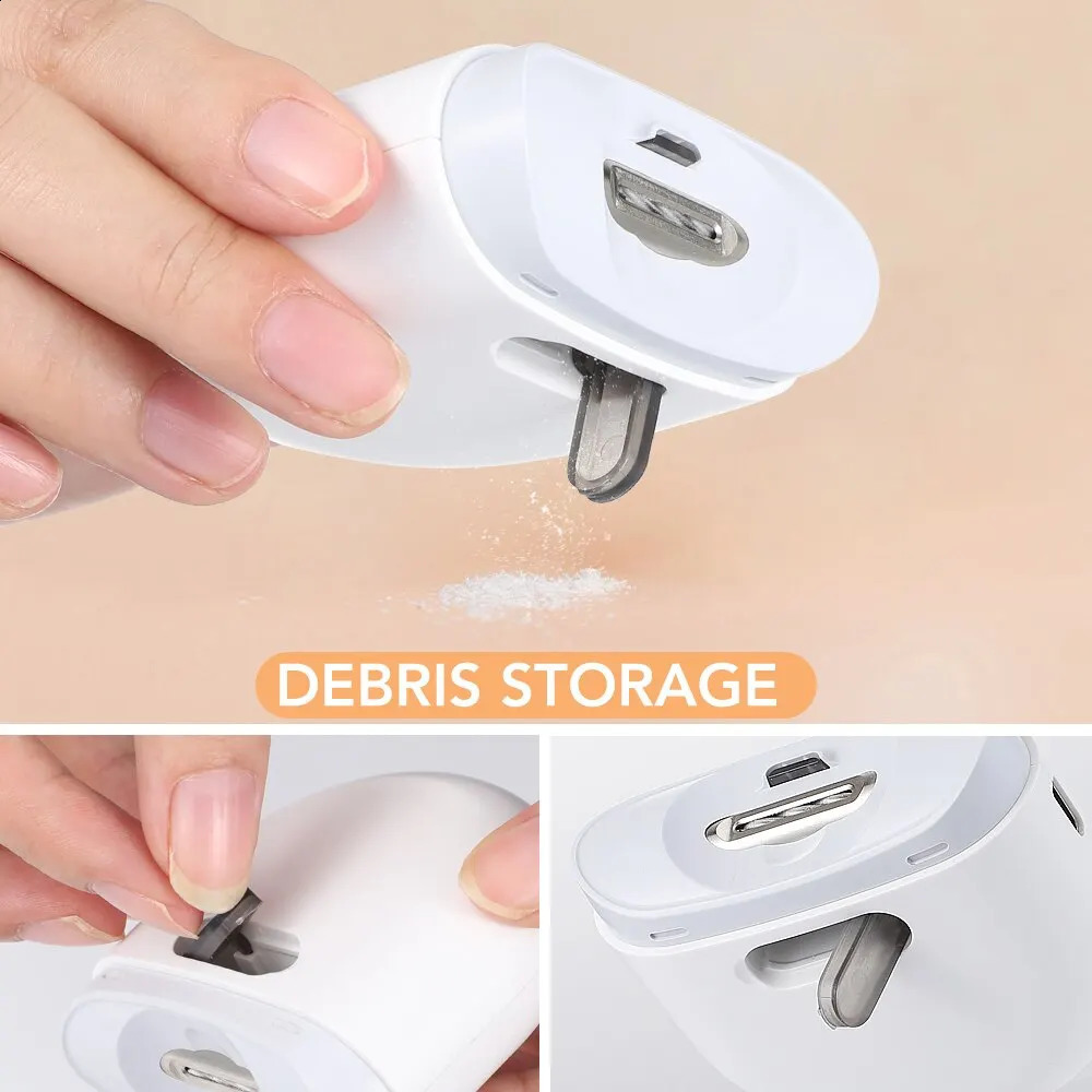 Electric Nail Clipper With Auxiliary Lighting Automatic Nail Grinder for Children and Adult Portable Mini Manicure Tools 241223