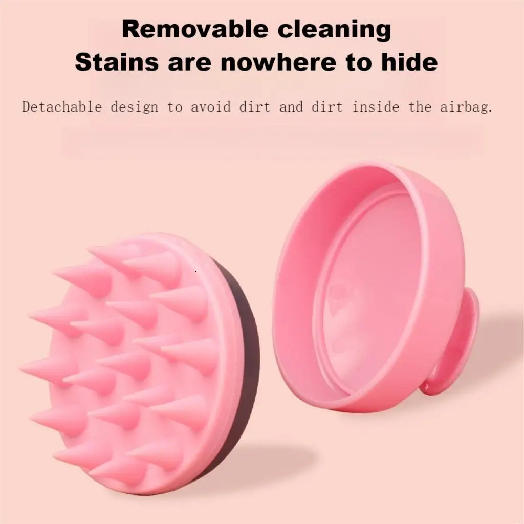 Silicone Shampoo Brush Clean The Scalp Thoroughly Massage Easy Foam Head Bath Comb Care Tool 241213