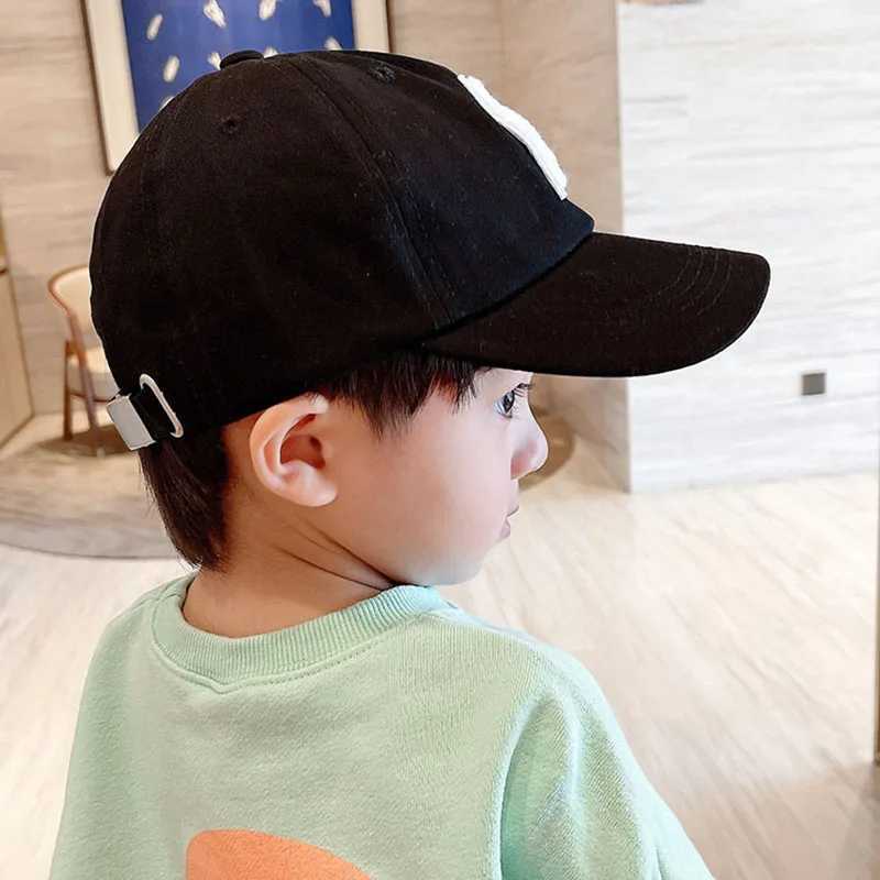Caps Hats Korean alphabet Embroidered childrens baseball cap candy color summer baby boy girl sun hat adjustable childrens beach hat H241223
