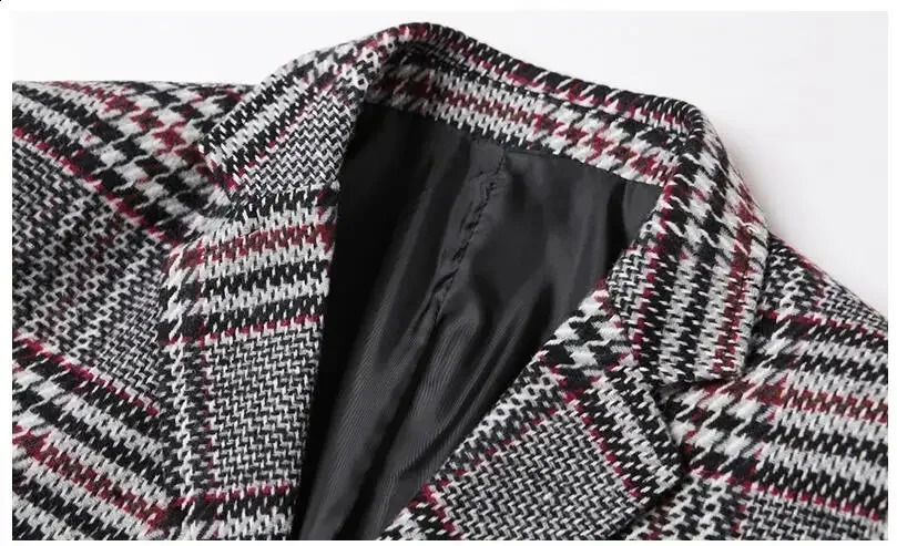 Men Plaid Business Casual Blazers Jackets Spring Autumn Suits Coats High Quality Male Slim Fit Blazers Jackets Coats Size 4X 241220