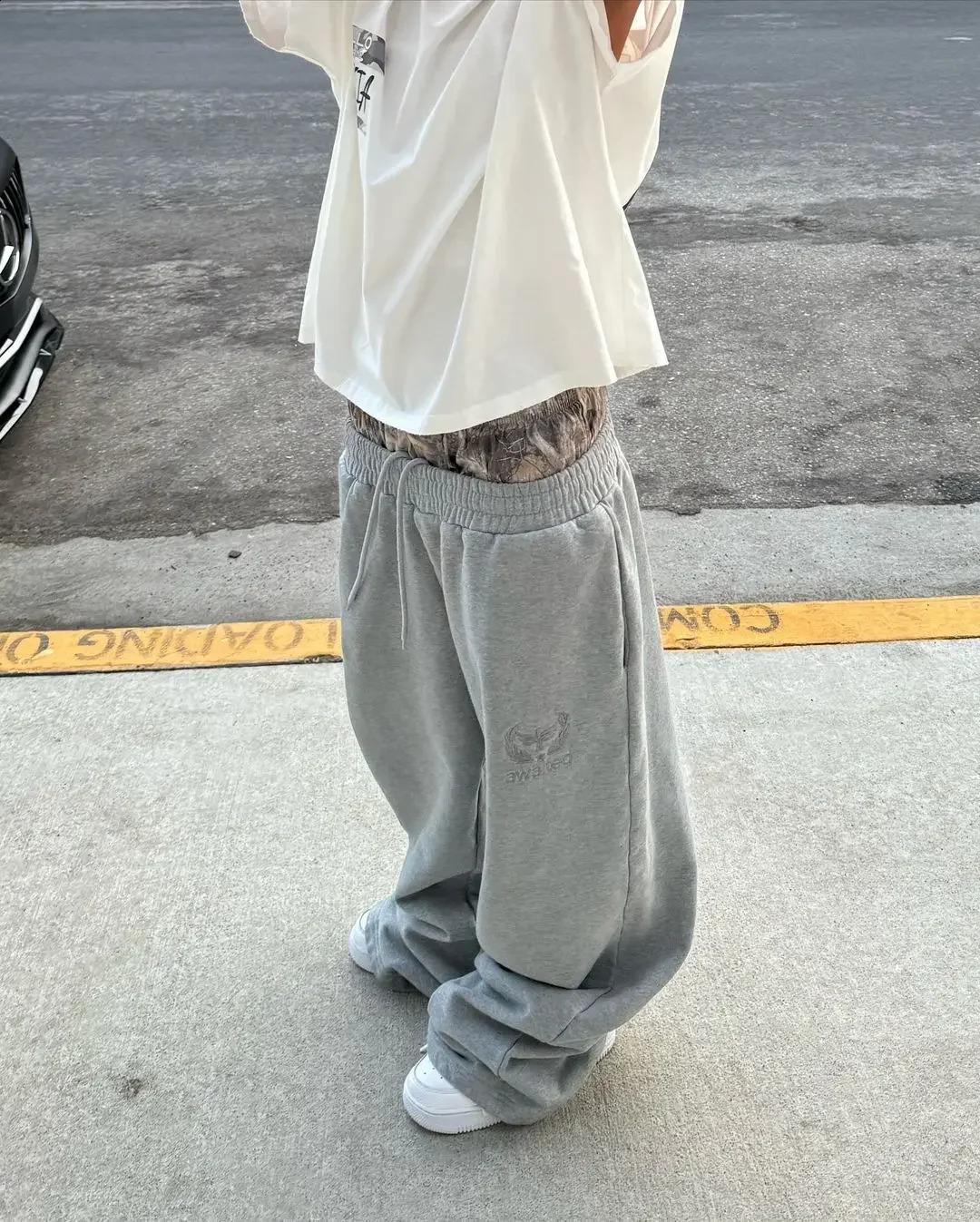 Y2K Simple Double Waist Casual Women American Retro Fashion Straight Pants Harajuku Hip Hop Y2k Loose Sweatpants Z260314