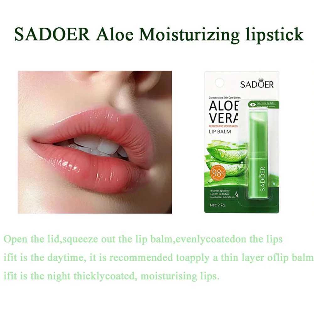 Aloe lipstick nourishes whitens moisturizes and moisturizes to prevent cracking and repair mild and non irritating lipsW241223