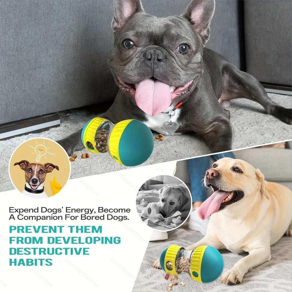 Adjustable Snack Distribution, Interactive Enrichment Toys, Food Puzzle Balls, Boring Dog Slow Feeders, Without Battery