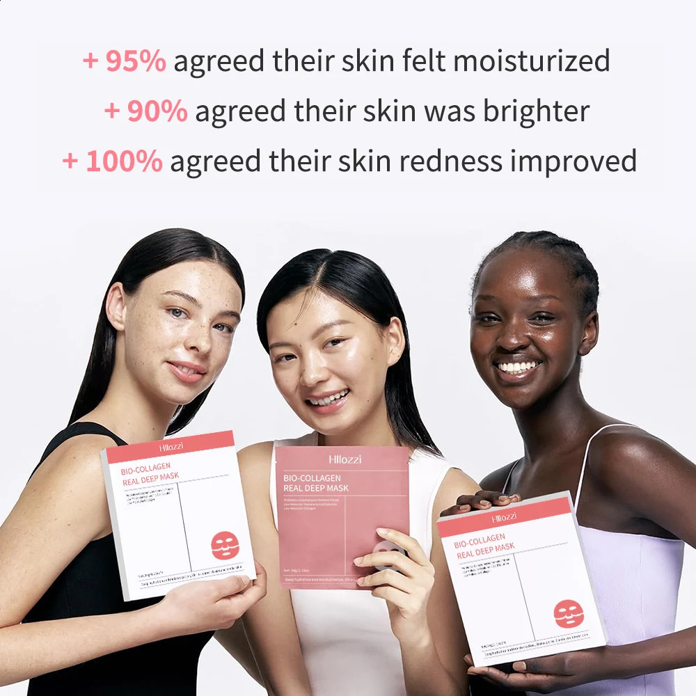 4 pieces of collagen sleeping mask hydrating moisturizing and translucent thinning smooth and tender skin 241223
