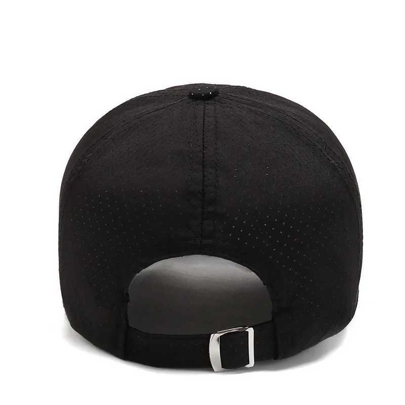Caps Hats Wholesale mens summer baseball cap quick drying cap unisex breathable sports solid color snap cap bone baseball cap H241223