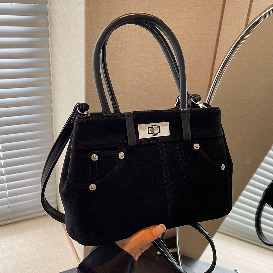 Canvas Tote With Strap: Women's Single Shoulder Handbag - Square Sanding Tote, Lightweight File Bag For Daily Use New Free Delivery Designer Bag