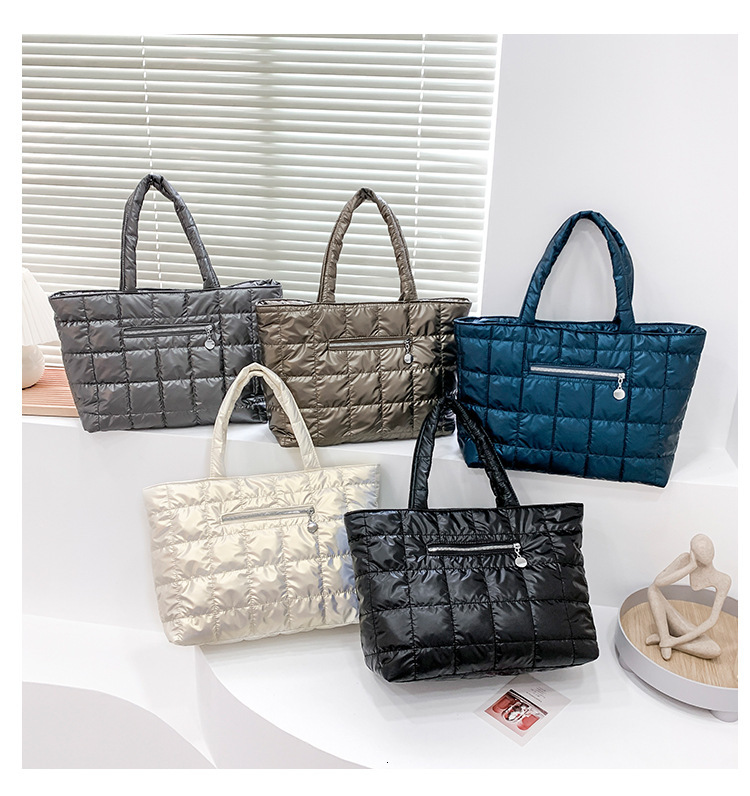 New Fashion Casual Women's Bag Autumn/winter Cotton Jacket Large Capacity Handbag Shoulder Bag Crossbody Bag Lightweight Outdoor Down Bag