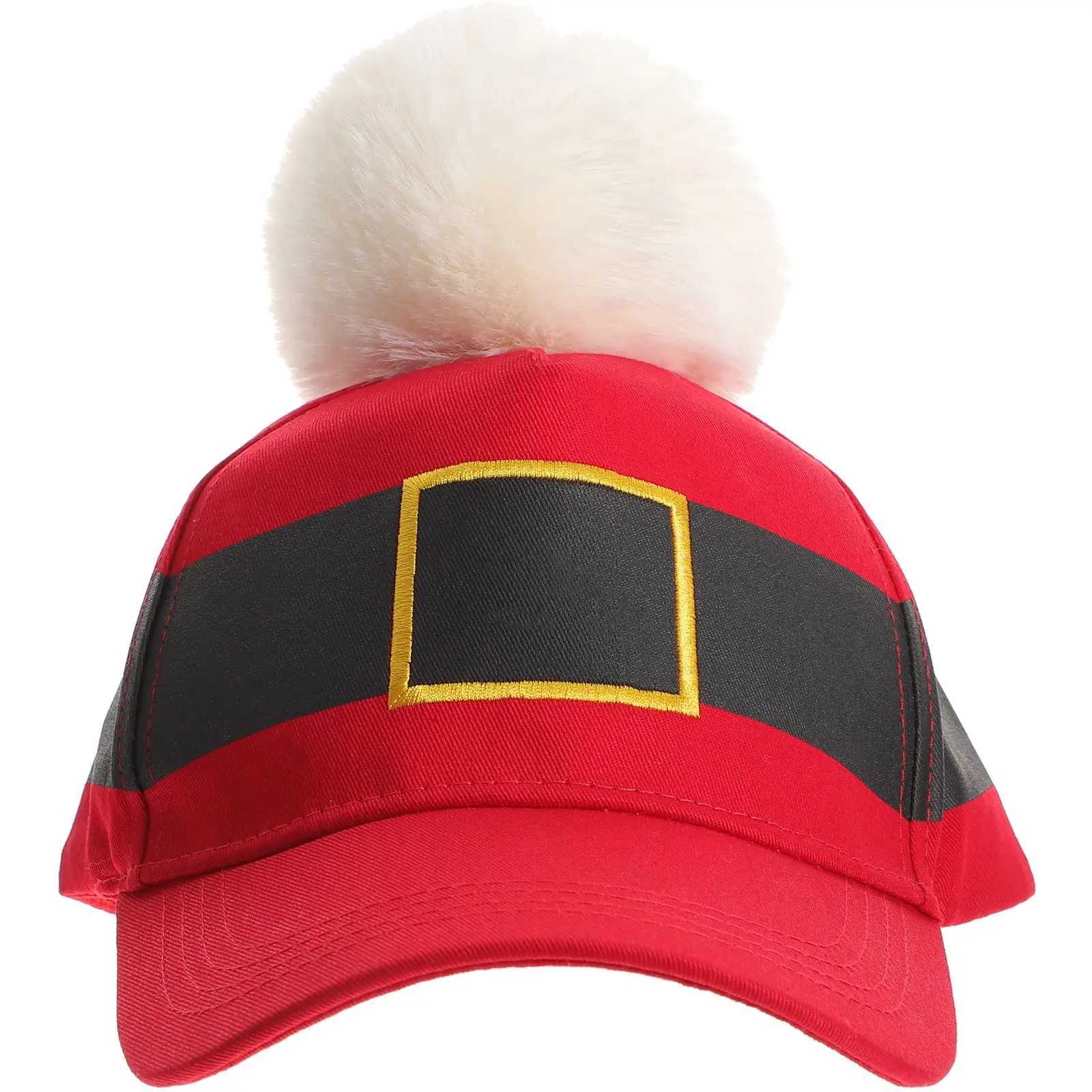 Caps Hats Christmas baseball cap with adjustable short plush suitable for adult and childrens clothing accessories New Year party decoration H241223