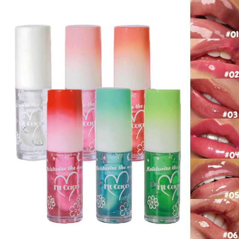 6-Color Plumping Fruit Gloss - Large Brush Wand High-Shine Lip Lacquer with Long-Lasting Hydration and Lip CareXJ241223