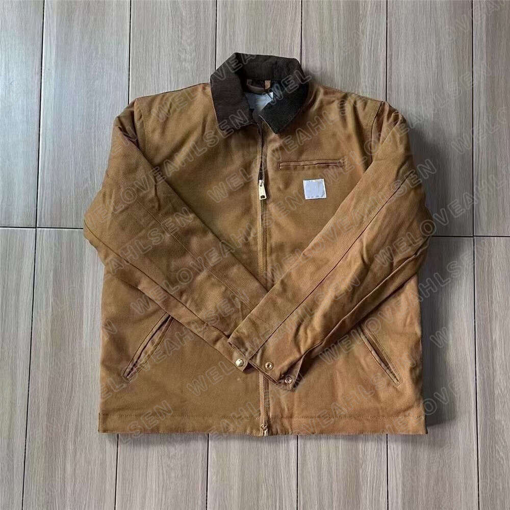 2024 Hot Sales Carahartt Jacket Designer High Version Canvas Men Jacket Embroidered Zippered Cardigan Car Hart Jacket Mens Casual Jacket Vintage Work Design 7f6