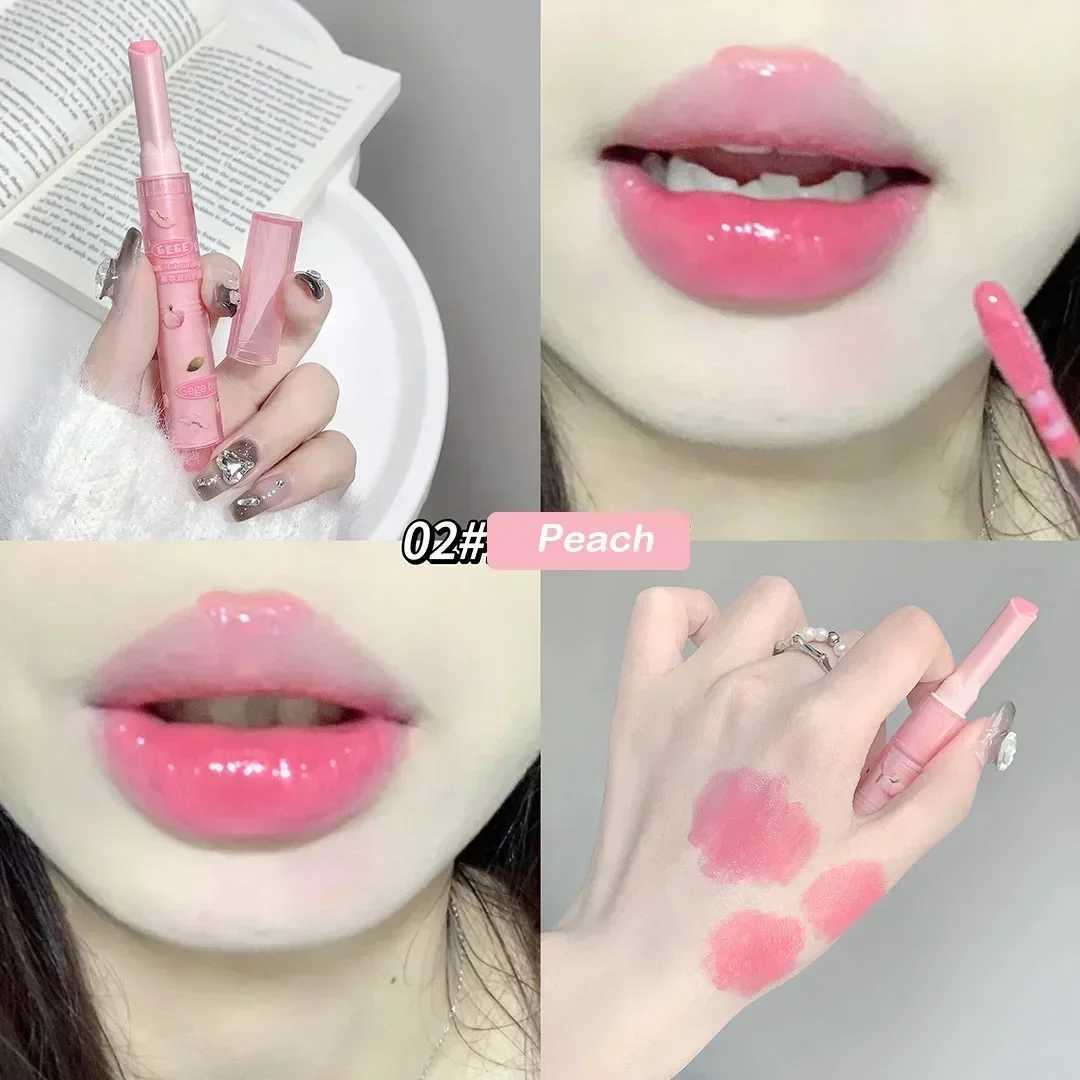 1/3PCS Mirror Water Light Lip Glaze JellyLip Gloss Long Lasting Moisturising Love Heart Solid Lipstick Pen Makeup CosmeticXJ241223