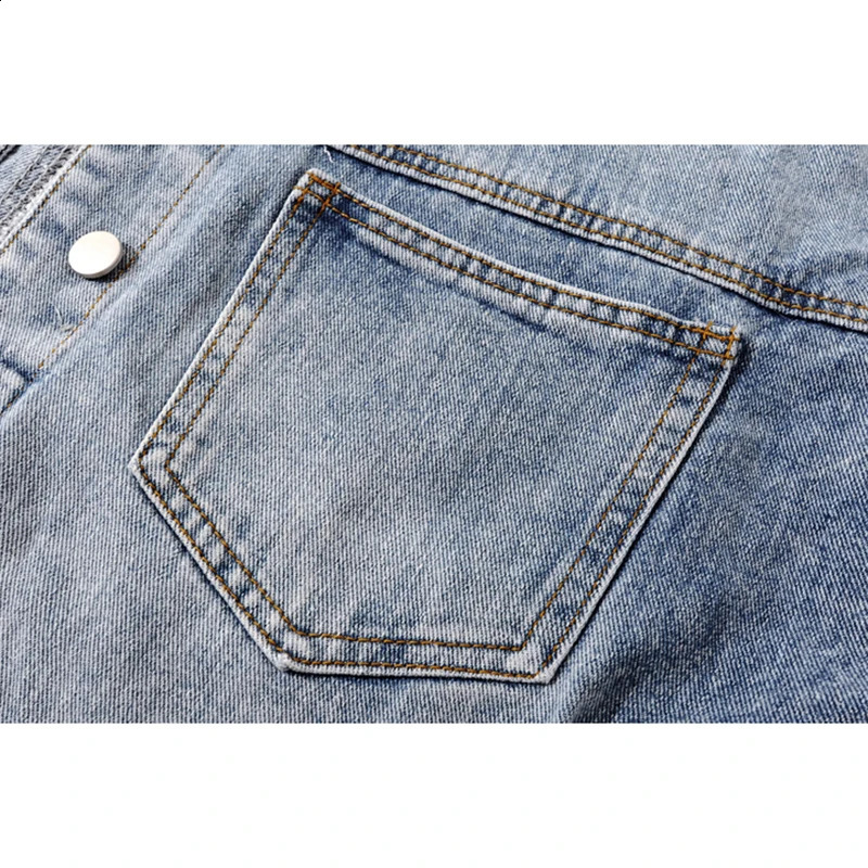 Winter Thick Natural Fox Fur Collar Rabbit Fur Denim Jacket Women Black Blue Cow Outerwear Loose Short Jeans Jackets Female 241220