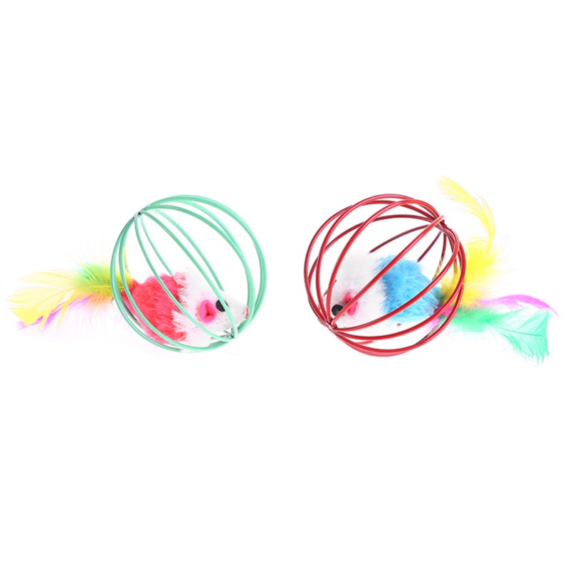 Cat Toy Pet Cat Kitten Playing Mouse Rat Mice Ball Cage Toys Pet Supplies Cat Mouse Toy