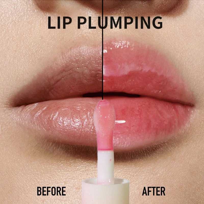 6-Color Plumping Fruit Gloss - Large Brush Wand High-Shine Lip Lacquer with Long-Lasting Hydration and Lip CareXJ241223