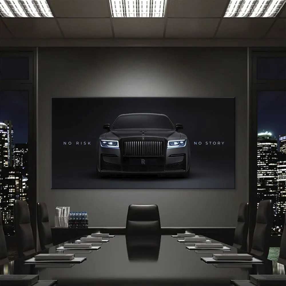 Black Car Canvas Painting Prints Picture Posters For Living Room Bedroom Wall Art Motivation Office Decoration Large Mural GiftC250121