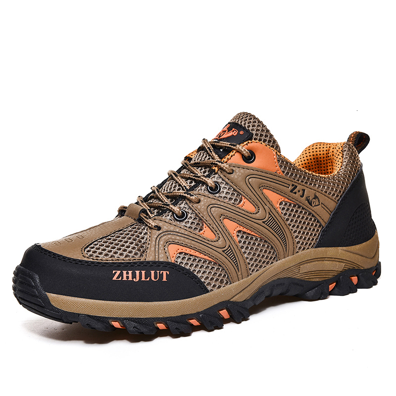 2025 Summer Men Casual Outdoor Mesh Sneakers Women Non-slip Lace Up Trekking Hiking Footwear Camping Spring Black Shoes