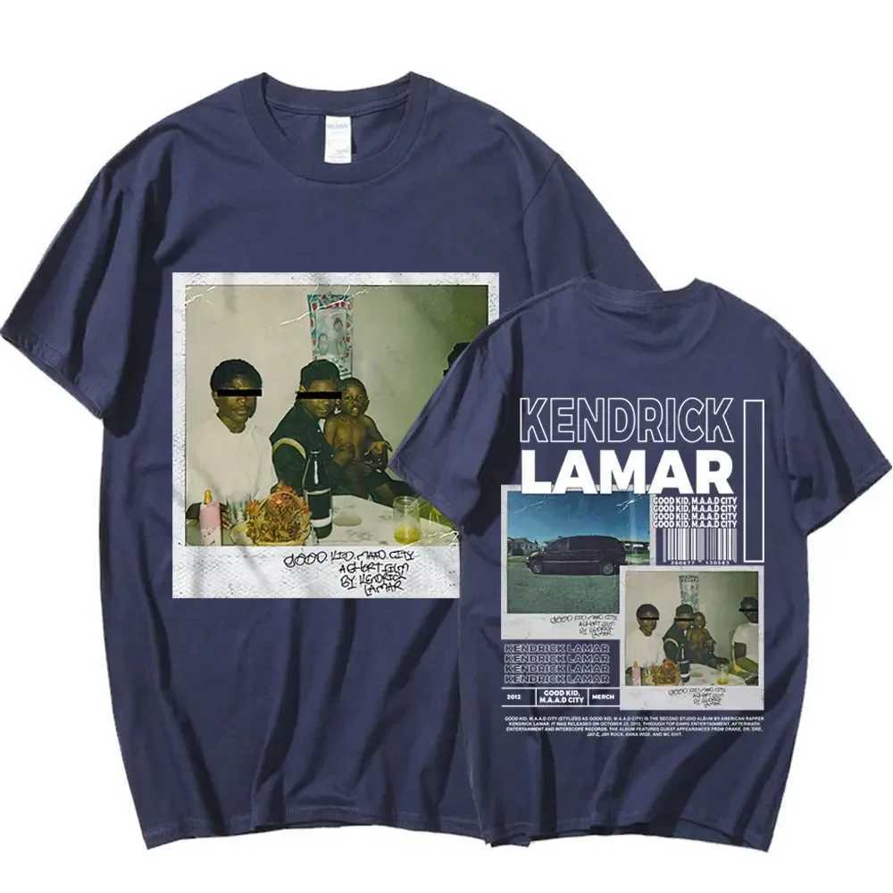 Summer Rapper Kendrick Lamar Good Kid T Shirt Mens Womens Hip Hop Graphic Short Sleeve Oversized T-shirts Harajuku StreetwearXJ241223