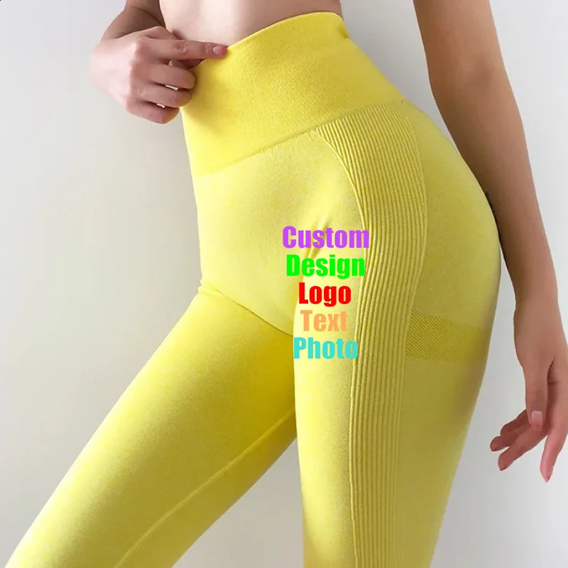 Europe The United States Seamless Knit Peach Hip Yoga Pants Female Sports Fitness Sexy Display Hip Leggings Custom 241217