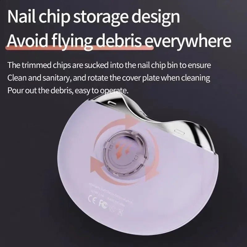 Electric Nail Clippers Rechargeable Mini Household Nail Trimming Machine for Children Adults Portable Automatic Nail Trimmer 241223