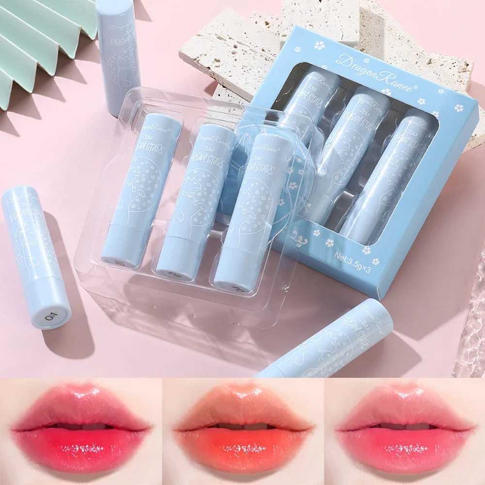 3 pieces/box jelly color lipstick set moisturizing temperature color changing magic lipstick mirror lipstick waterproof lipstickW241223