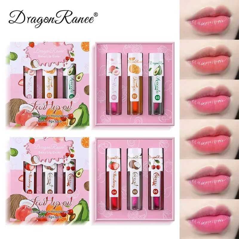 1/3 piece of fruit lipstick long-lasting moisturizing lip gloss jelly mirror liquid lipstick long-lasting shiny lip color makeup lip careW241223