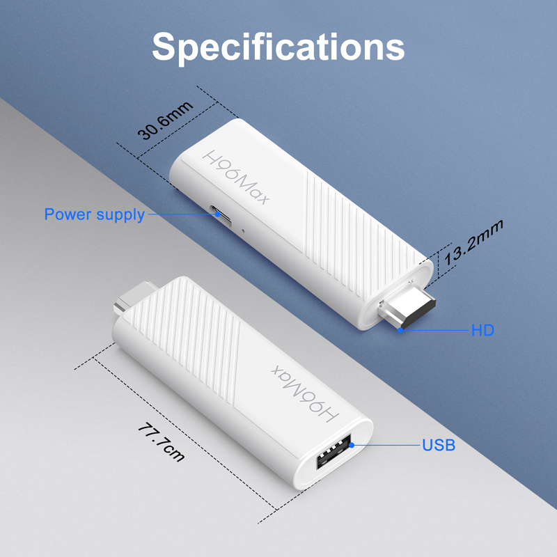 H96 MAX Stick Android 14 TV Allwinner H313 Smart 2GB 16GB 8GB Wifi6 BT 4K HD Set Top Box Gogle Voice Media Player